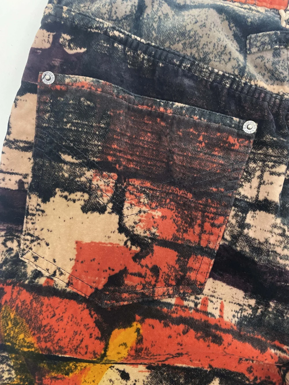 Jean Paul Gaultier F/W 1997 brick print velvet pants — JAMES VELORIA